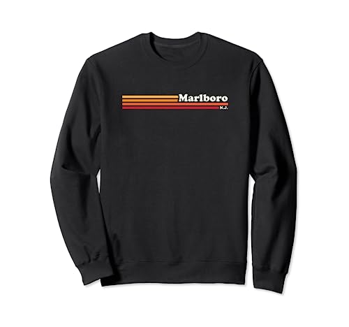 Stile grafico vintage anni '80 Marlboro New Jersey Felpa