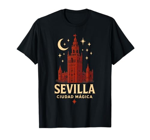 Sevilla Ciudad Mágica Giralda Viajeros España Andalucía Camiseta