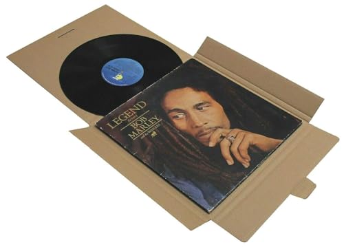 STRONG 12" LP SINGLE RECORD VINYL MAILERS SHIPPING POSTAL CARDBOARD BOXES (20, BROWN)