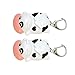 TOYANDONA 2Pcs Vache Keychains Allume Les Penderifs de Bœuf Porte- Clés de Bœuf Clés Cadeaux Coulent Le à Main de à Main