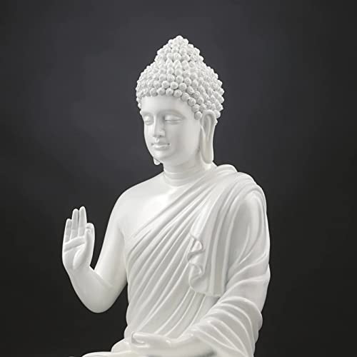 Image of Premium Marble Dust Buddha Statue 2 Feet Buddha Statue for Home Decor & Gifting | Buddha for Living Room Fiber & Marble dust Pure Glossy Finish (Glossy White)