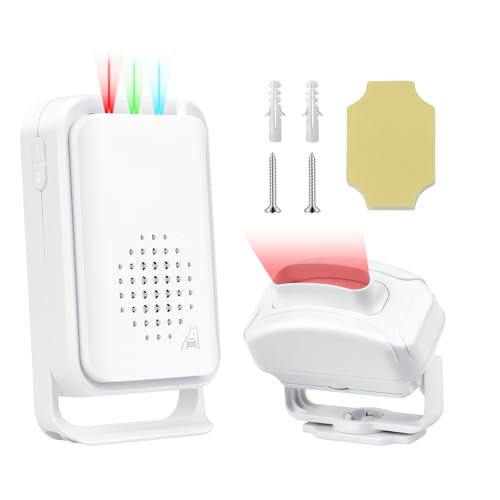 Nineleaf Detecteur De Mouvement avec Sonnerie,Carillon de Passage Magasin,Detecteur Mouvement sans Fil Exterieur,Étanche Ip64 Et Portée De 280 m,pour...