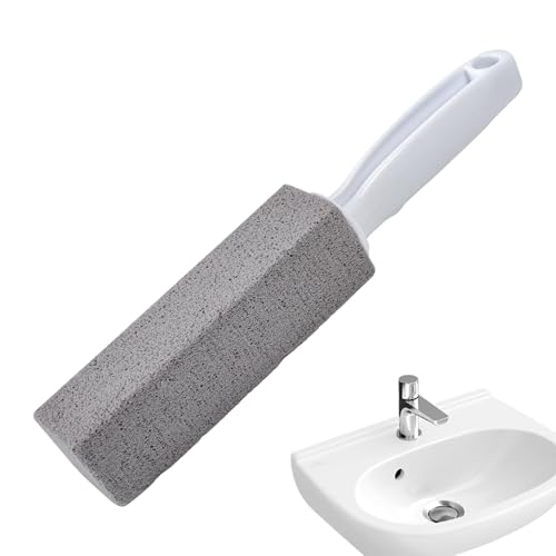 Piedra Pómez para Inodoro - Barra De Limpieza Natural, Estropajo Ecológico para Cuencos | Quitamanchas De Agua Dura, Estructura De Mango Extra Largo, Producto De Herramienta De Limpieza Resistente