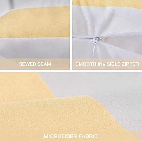 Top Finel Decorative Pillow Covers Set Soft Microfiber Outdoor Cushion Covers 16 X 16 For Couch Bedroom Car, Pack Of 6, Yellow #TOP2