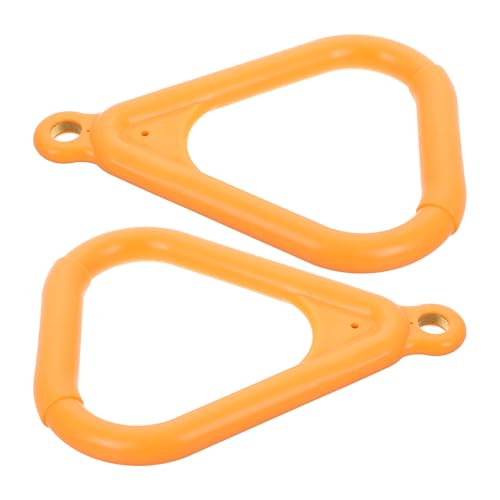 Anneaux de gymnastique triangulaires orange pour musculation et entraînement nomade