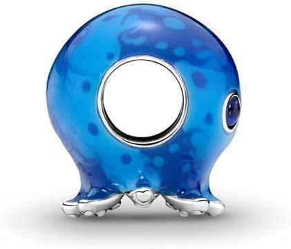 Ocean Bubbles & Waves Octopus Charm 925 Sterling Silver Pendant,Jewelry Beads Gifts for Women Bracelet&Necklace A0100 - Image 3