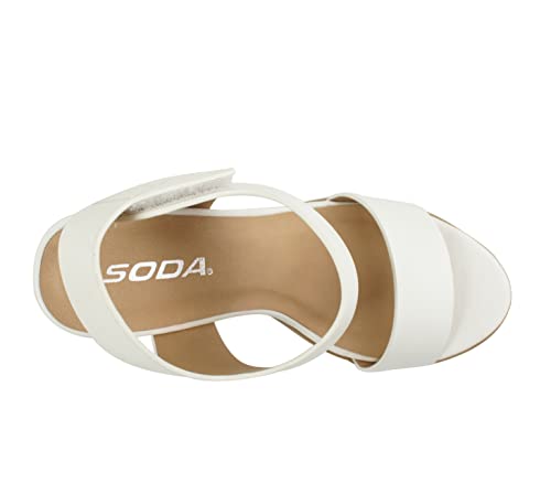 Image of Soda Wait-A ~ Women Open Round Toe Chunky Heel Ankle Strap High Heel Dress Sandals