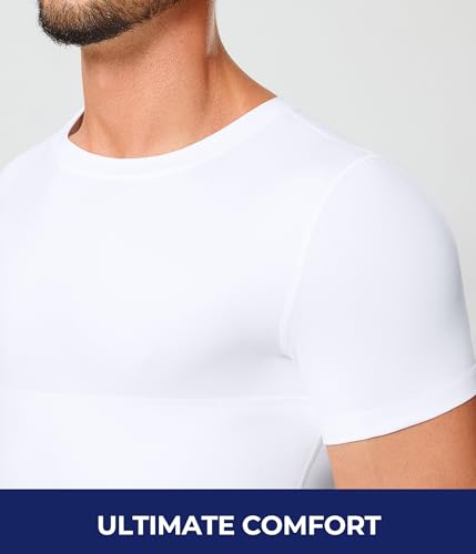 TAILONG Short Sleeve Compression Shirt Men Shapewear Slimming Undershirt Body Shaper Tank Top Workout Shirts2