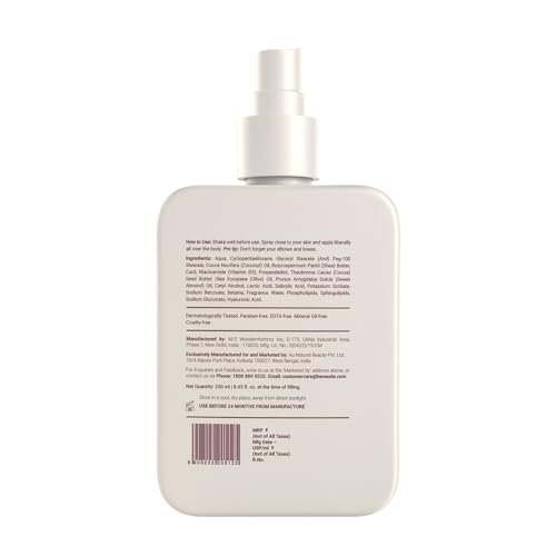 Image of Be Neude Body Lotion with Ceramide, Lactic Acid, Niacinamide & Hyaluronic Acid for Deep Hydration, Barrier Repair & Dark Spot Reduction, Ultralight, Non-Sticky Body Lotion Smmmoothie, 250ml