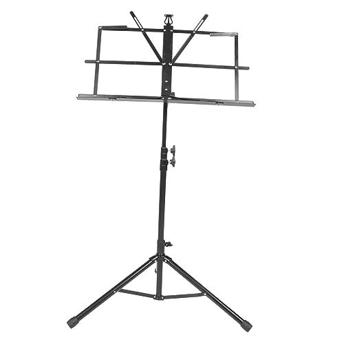 ibasenice 1Set Sheet Portable Adjustable Tripod Music Score Stand Lightweight Sheet Music Holder for Piano Guitar Violin Compact Design for and Travel