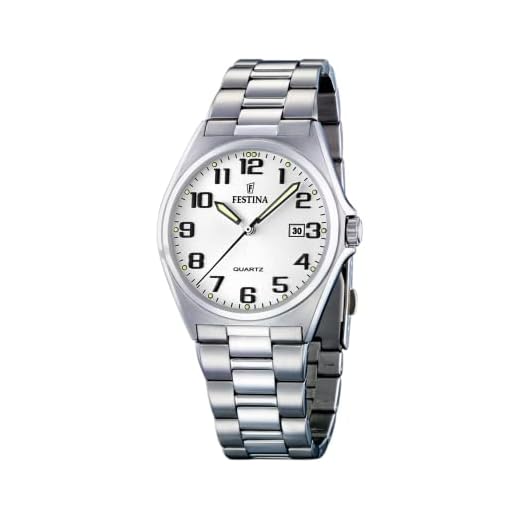 FESTINA Hommes Analogique Quartz Montre avec Bracelet en Acier Inoxydable