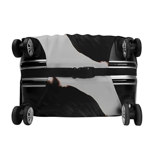 Black Chicken Luggage Cover Tsa Approved Suitcase Covers for Luggage Elastic Washable Suit Case Covers Anti-Scratch Travel Luggages Sleeve Suitcase Protector Fits 19-30 Inch Case(L) 6