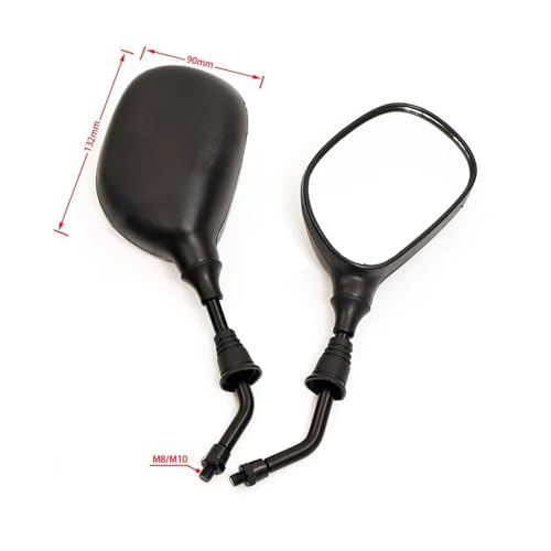 Rétroviseur moto M10 M8 pour cyclomoteur scooter 125cc et quad GY6