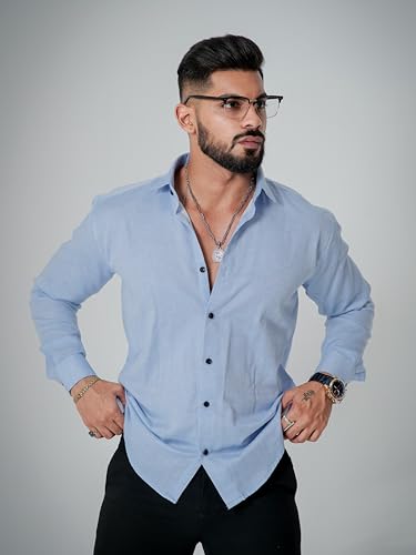 Image of Foomer Green Paisley Printed Opaque Party Shirts