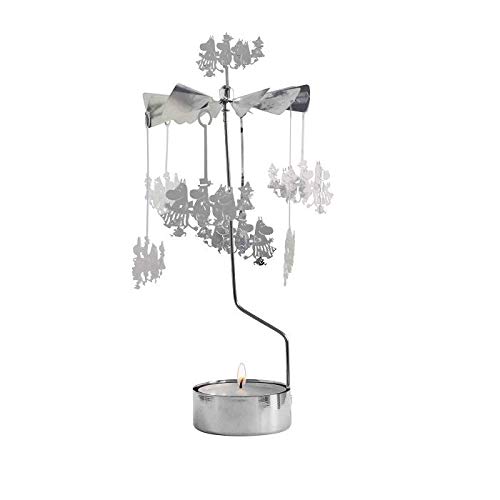 Maia Gifts Large Silver Moomin Family Tealight Rotary