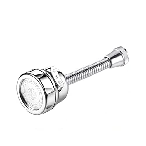 Boquilla universal giratoria de 360 grados, boquilla de ahorro de agua, con diseño móvil de 3 engranajes, acero inoxidable, dos modos, filtro antisalpicaduras, compatible con múltiples grifos