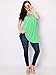 Made By Johnny MBJ WT1057 Womens V Neck Short Sleeve Pleats Tunic Top XXXL Mint