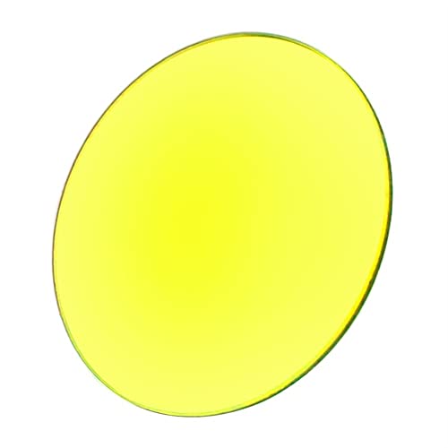 ラボ用顕微鏡アクセサリー 45mm 顕微鏡フィルター、生物顕微鏡用透明光学ガラス アクセサリー 直径 45mm、グリーン ブルー イエロー ホワイト(Yellow)