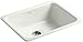 KOHLER K-6585-NY Iron/Tones Self-Rimming (24-1/4" X 18-3/4") or Undercounter (21-1/4" X 15-3/4") Kitchen Sink, Dune