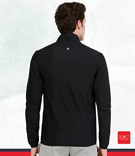 Image of Scott International men's wind cheater jacket -solid, branded, new, stylish trending winter wear - full sleeve, polyester, regular fit, zippered jacket