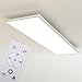 Briloner Leuchten Pannello LED RGB CCT ultrapiatto, plafoniera rettangolare (119,5 x 29,5 cm), bianca, controllo temperatura colore (3.000-6.500 Kelvin), dimmerabile, resa luminosa 4.100 lumen