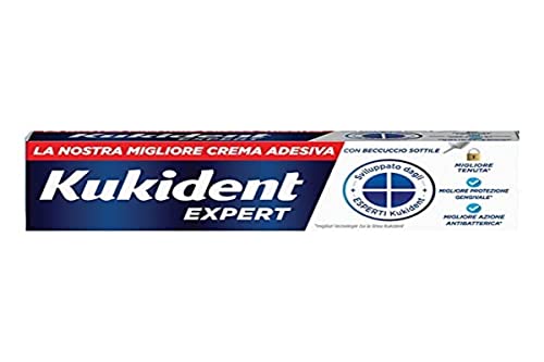 Kukident Expert Crema Adesiva per Dentiere Aroma Menta Delicata, 40g