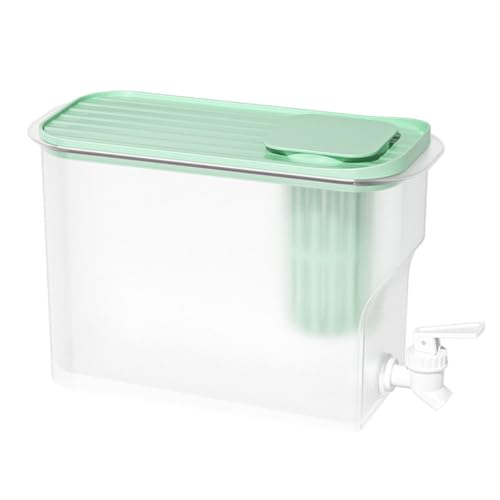 VNLCPX Dispensador de Agua Nevera, 4L Garrafa Agua con Grifo y Rejilla Filtrante, Dispensador de Bebidas Frias para Tés Zumos Leche Jugo de Limon Fiesta Camping Reunión, plastico