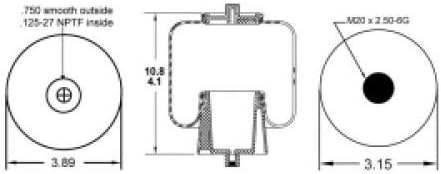 Miniatura 3 de Paquete de 2 resortes para bolsa de aire Torque Cab Air Sleeper para camiones Volvo seleccionados (reemplaza a Volvo 21165209, 20462624, Goodyear
