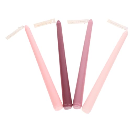 4 Bougies Parfumées Longues de Mariage pour Décoration Romantique