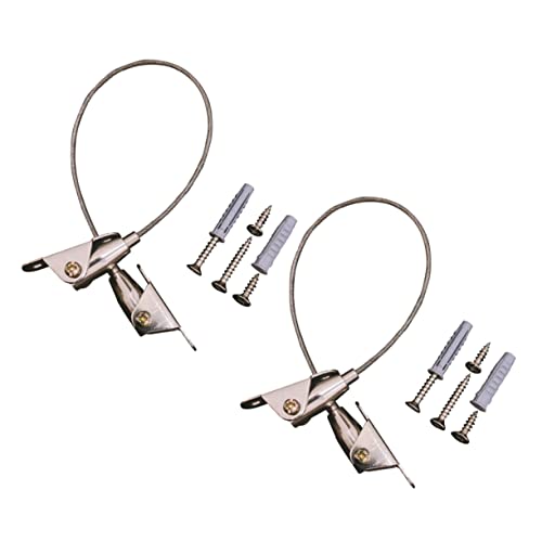 Totority 2セット家具転倒防止ストラップ 固定用 アンカー付き ベビープルーフ 男の子女の子 備品 棚 キャビネット ドレッサー対応