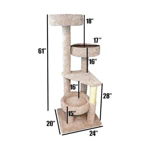 Torre para gatos robusta Maykoosh Taupe Neutral miniatura 3