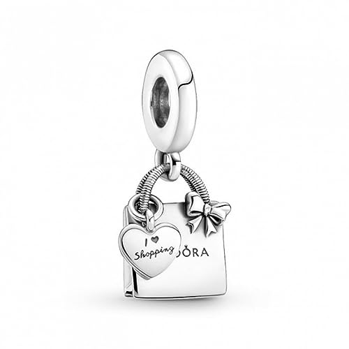 Pandora Shopping Bag Dangle Charm - Compatible Moments Bracelets - Jewelry for Women - Gift for Women - Made with Sterling Silver, No Gift Box