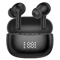 Bluetoothイヤホン ワイヤレスイヤホン IPX7防水 最大60時間再生 2026年最新Bluetooth6.0ブルートゥースイヤホン 全音域HIFI音質低遅延接続瞬時 片耳/両耳 WEB会議/運動/ゲーム/通学通勤/スポーツ/音楽用iPhone/Android対応 (02イヤーホンlightblack)