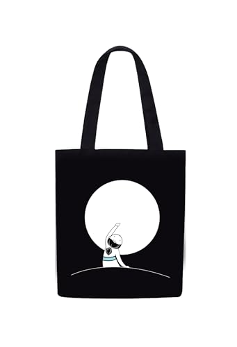 Image of DOODLE Premium Canvas Tote Bag for Women with Zip and Inner Pocket for Shopping, Office, Travel and Daily Use