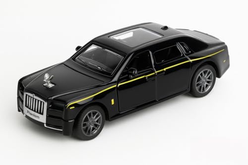 Image of Rolls Royce Phantom Die-Cast Toy Car - 1:36 Scale Pull Back Alloy Vehicle with Openable Doors - Luxury Car Model for Boys, Kids & Collectors - Classic Gift Toy (Color As Per Stock)