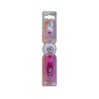 B-Brite Children's Unicorn Toothbrush with Flashing Timer - Pink, Yellow, Red, Dark Pink
