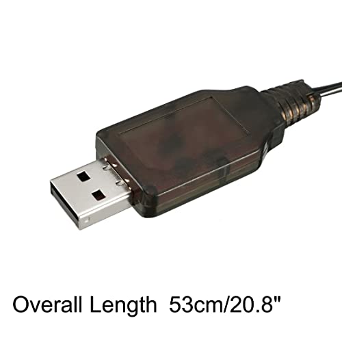 uxcell 2 Pcs JST-2P USB Charging Cable for RC Car 4.8V 250mA Ni-MH Ni-CD Battery 63cm Length