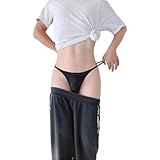 [AMATSUKI] メンズナイロンTバック - シームレス低腰Gストリング 立体パウチ下着（ブラック）​(M)