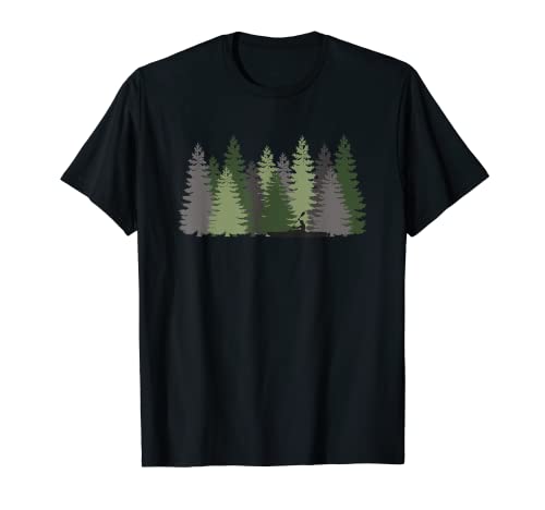 Forest Nature Trees Woods Cool Kayak Canoa Lake River Tee Camiseta