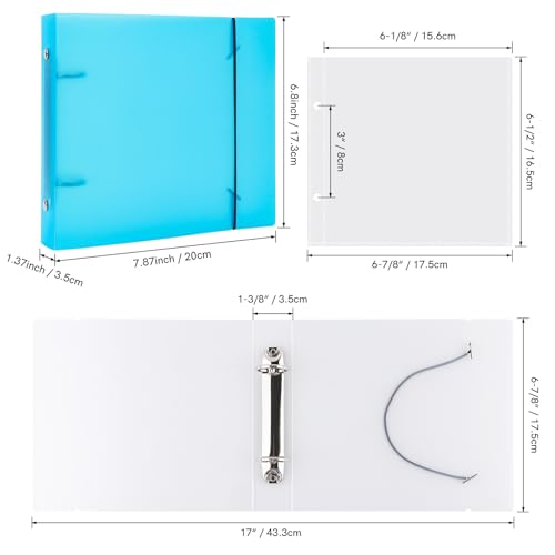 Image of Cookie Stencil Storage Binder for Storage 6x6inch Stencils,Die Cuts,DIY Scrapbooking,Clear Stamp,Storage Folder Organizer Include 1 Blue Cover,50 Sleeve,50 Backing Paper and 10 Sheets Divider Tabs