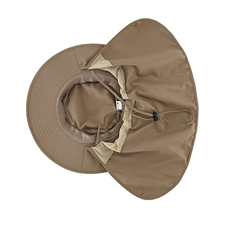 Home Prefer UPF50 Mens Sun Hat with Neck Flap Quick Dry UV Protection Cap Womens Wide Brim Fishing Hat Neck Flap Beach Garden - Image 5