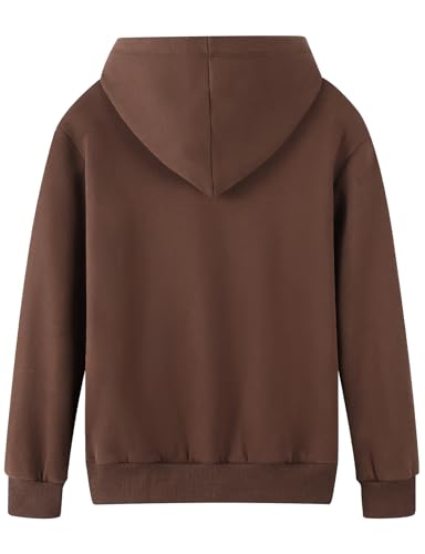Image of Spring&Gege Youth Solid Fleece Hoodies Soft Full Zip Hooded Sweatshirts for Children (3-12 Years)