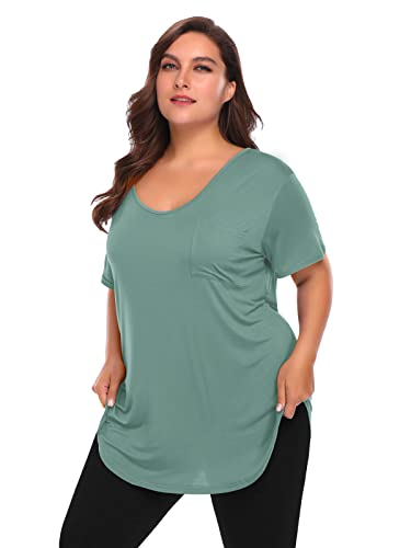 Image of BELAROI Women Plus Size Tops V-Neck Tunics Shirts