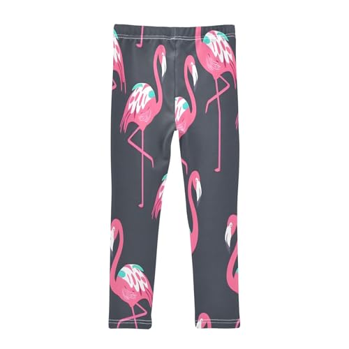 Toddler Girls Leggings Printed Yoga Pants Leggings Flamingo Black Background for Kids2