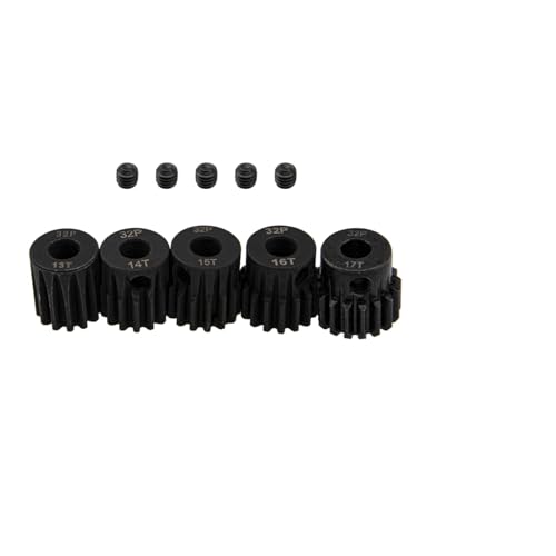ADORLY 32P 5mm Pinion Gear Set 13T 14T 15T 16T 17T with Hex Key for Arrma 4s 3s Bigrock Grantie Senton Typhon Vorteks Kraton Mojave Outcast Fury Upgrades Parts