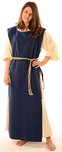 Robe médiévale pour femmes ajustable en coton sans problème de taille