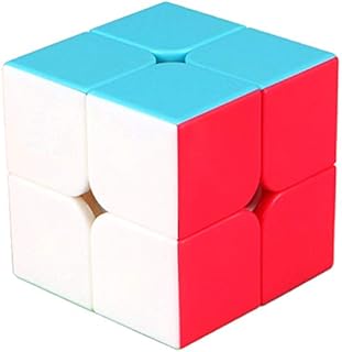 TANCH QIYI Speed Cube 2X2X2 No Stickers Magic Cube Puzzle Toy for Kids & Adults (Colorful)