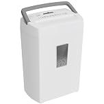 Bonsaii 10 Sheet Micro Cut Paper Shredder for Home & Office Use, P-4 High Security (5×12mm), 21L Bin, Shreds Credit Cards, Staples & Paper Clips, Overheat Protection, Manual Reversal, White, C275-B