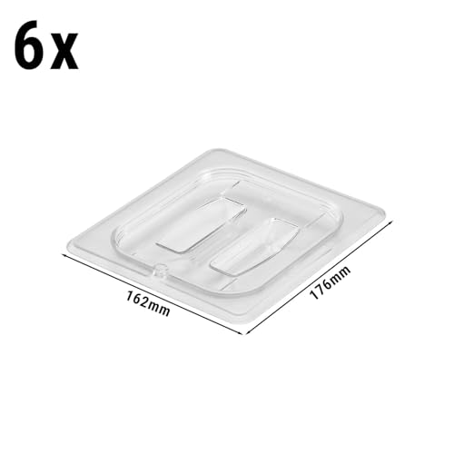 Cambro Camwear Handle Food Pan Lid, 1/6, Clear