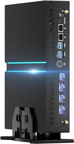 Kinupute Mini Gaming PC, Desktop Computer i9-13900F 24 Kerne bis zu 5.6GHz, 64G DDR5, 2T M.2 SSD, Windows 11 Pro, GeForce RTX4070 12G, Dual LAN, WiFi6E/BT5.3, Vier Displays, 8K Ausgänge, Optisch